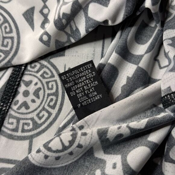 Lapis Skirt Sz M Women's White Black Print A-Line Full Pull On  Stretch Comfort - Picture 9 of 12